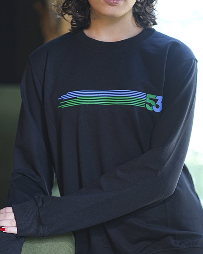 53 Çizgim Siyah Sweatshirt