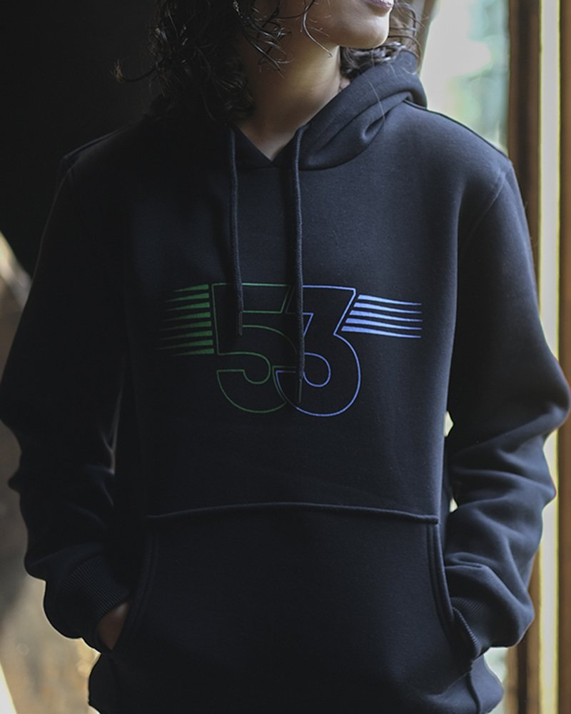 53 Mapavri Kapüşonlu Siyah Sweatshirt