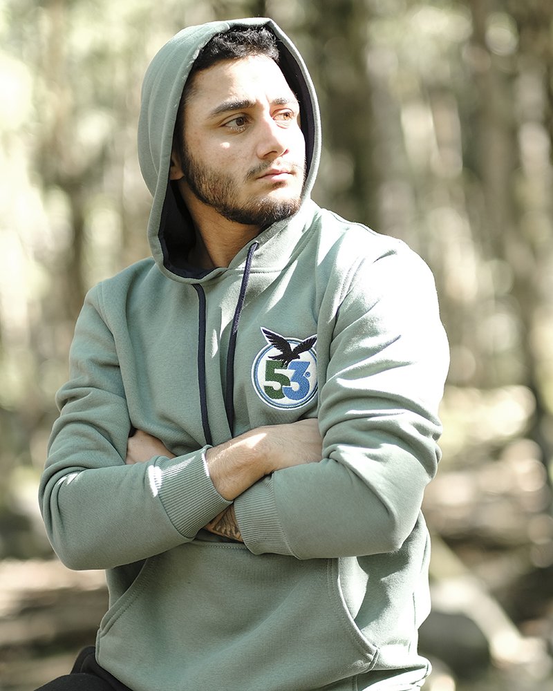 53 Atmaca Armalı Kapüşonlu Mint Sweatshirt